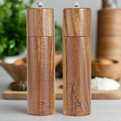 Acacia Wood Salt & Pepper Grinders