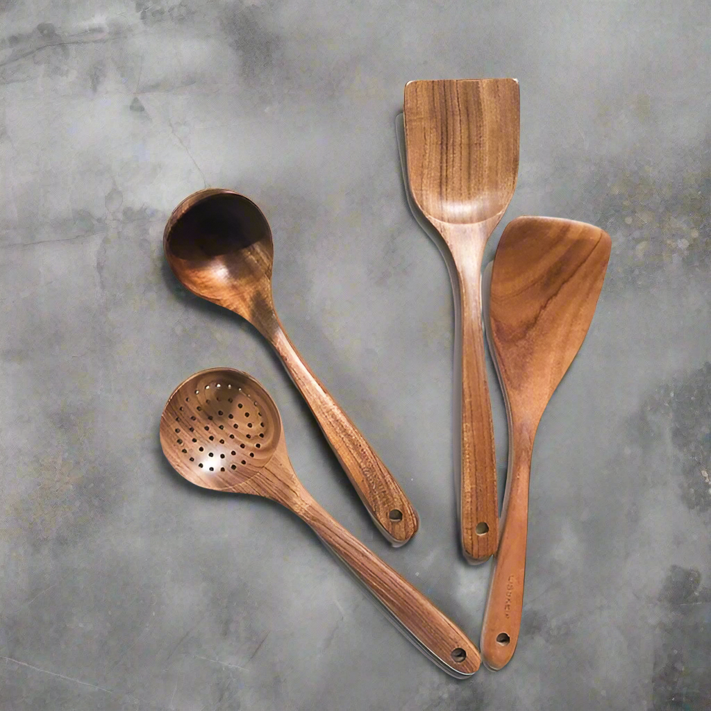 Wooden Teak Utensil Set