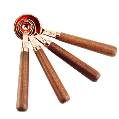 Rose Gold Wooden Measuring Set (8 Piece Set)