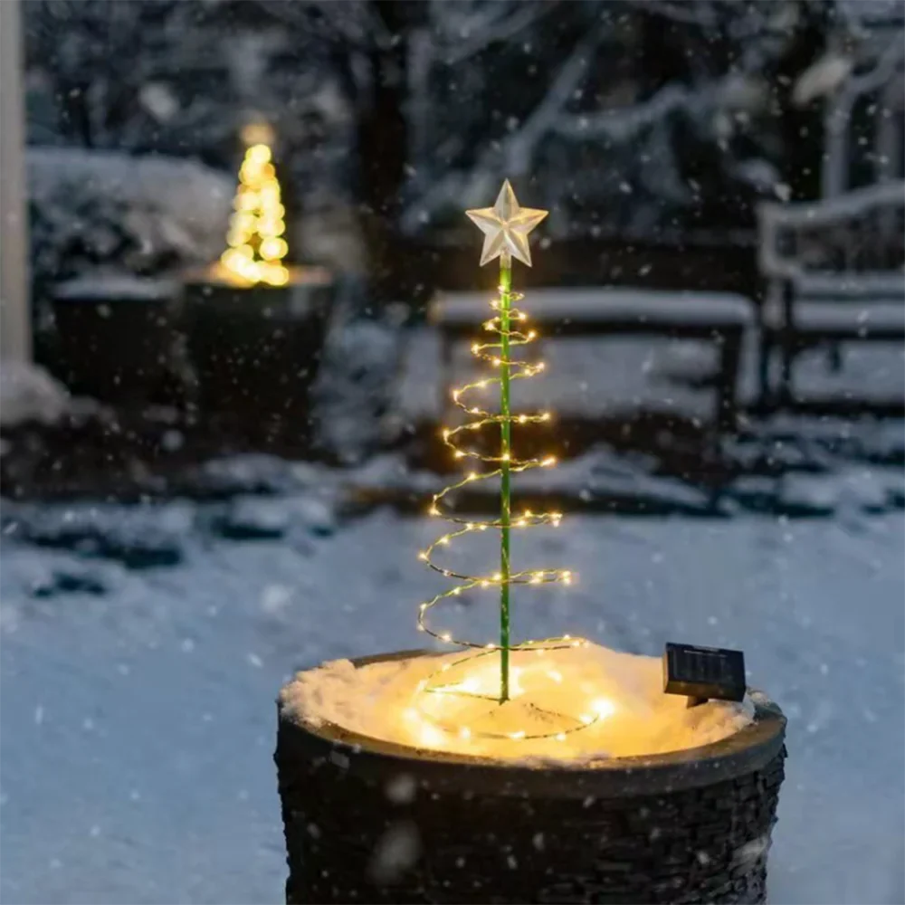 Solar Outdoor Christmas Light Tree