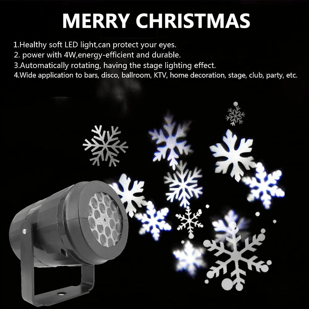 LED Snowflake Projector