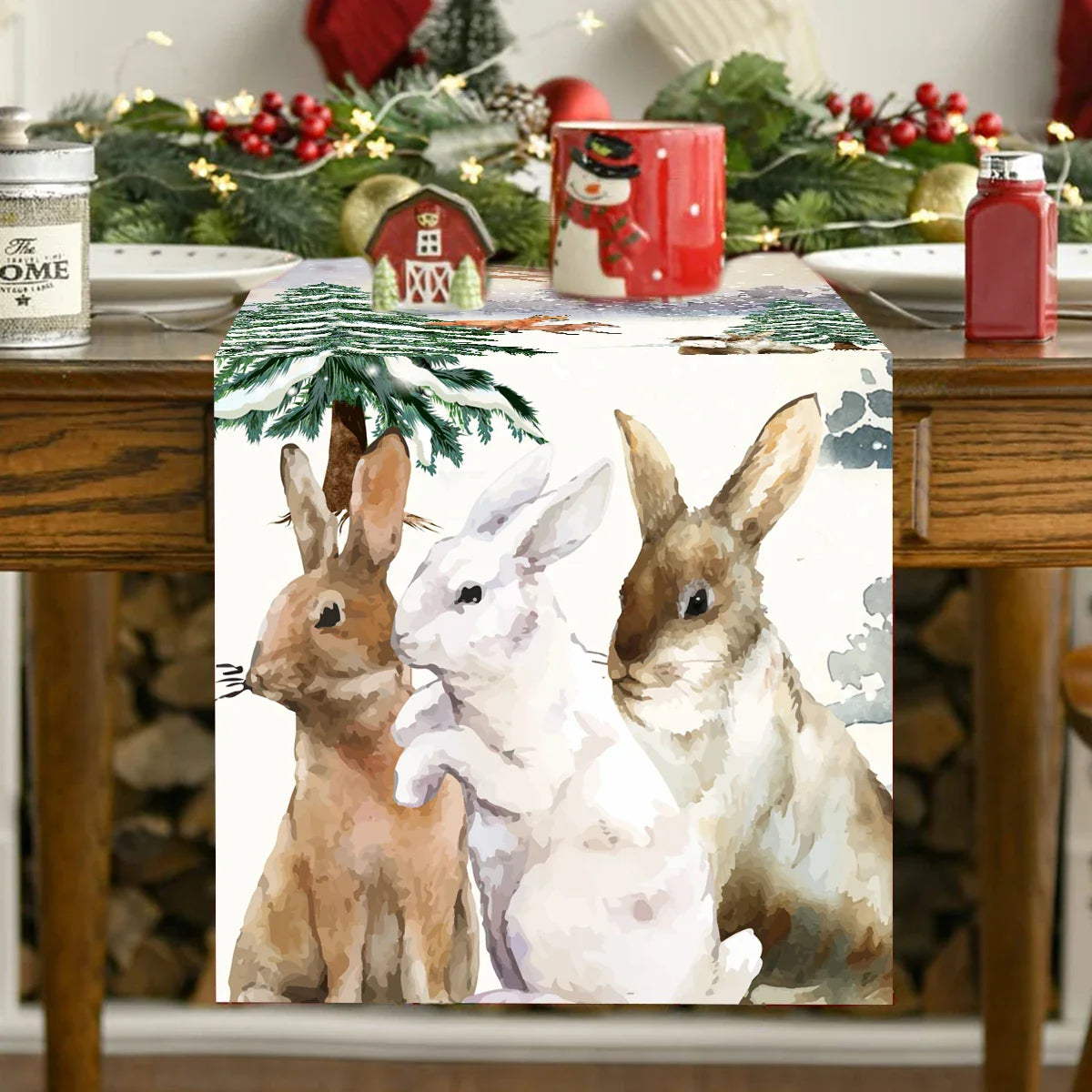 Christmas Polyester Natal Tablecloth