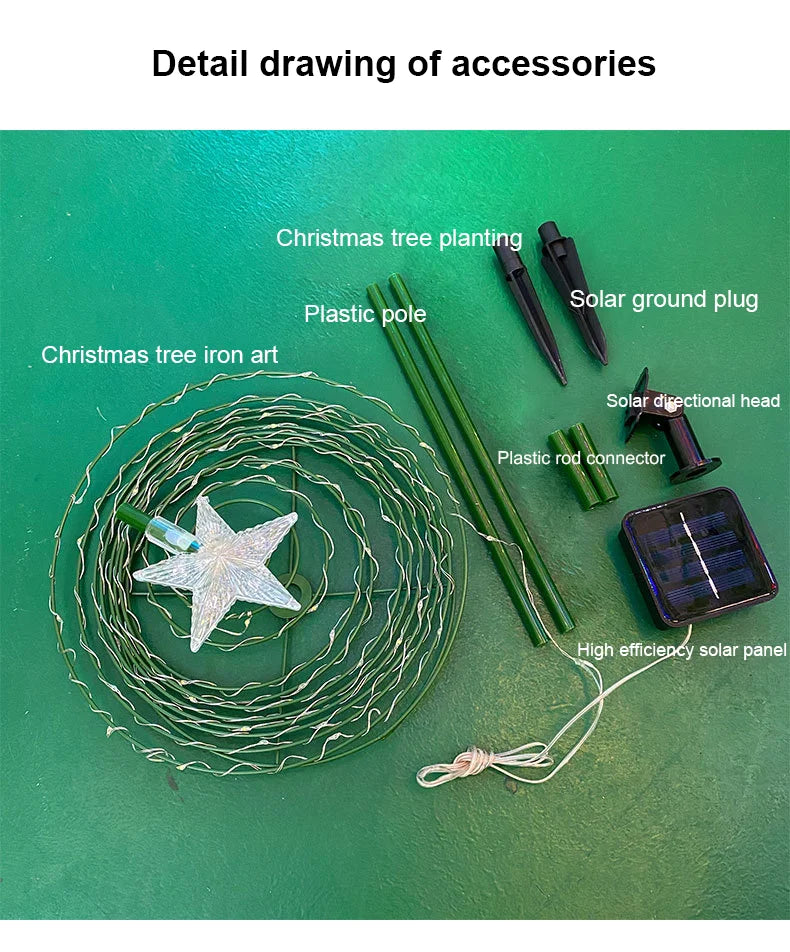 Solar Outdoor Christmas Light Tree