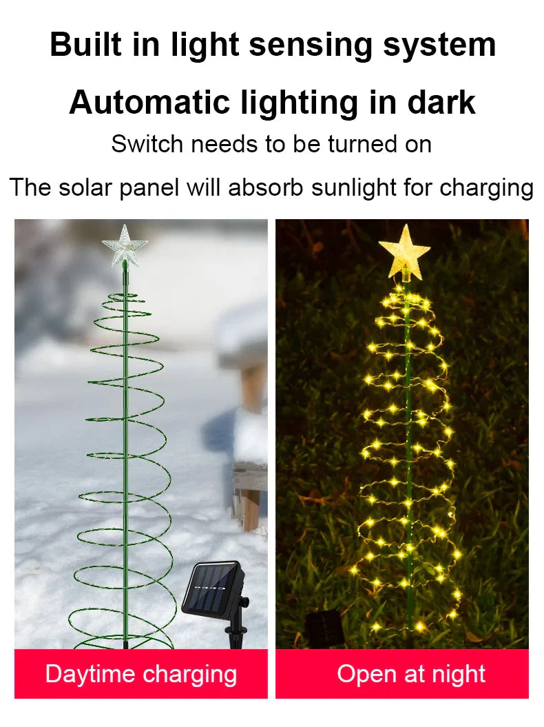 Solar Outdoor Christmas Light Tree