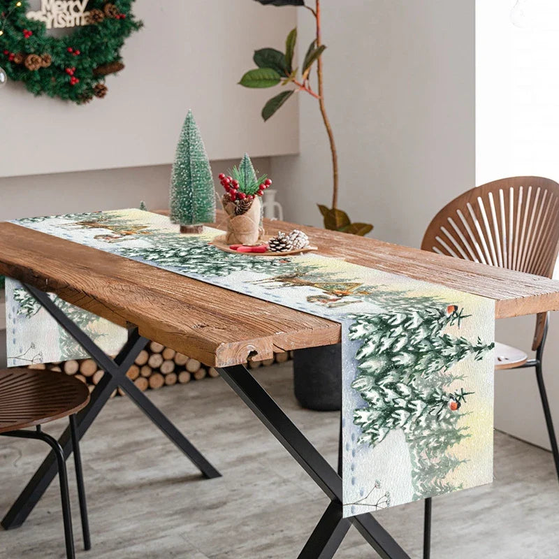 Christmas Polyester Natal Tablecloth