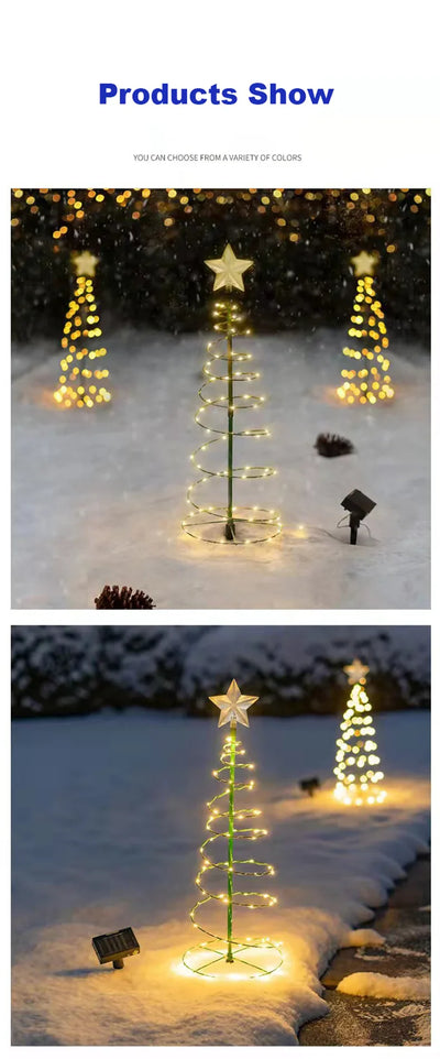 Solar Outdoor Christmas Light Tree