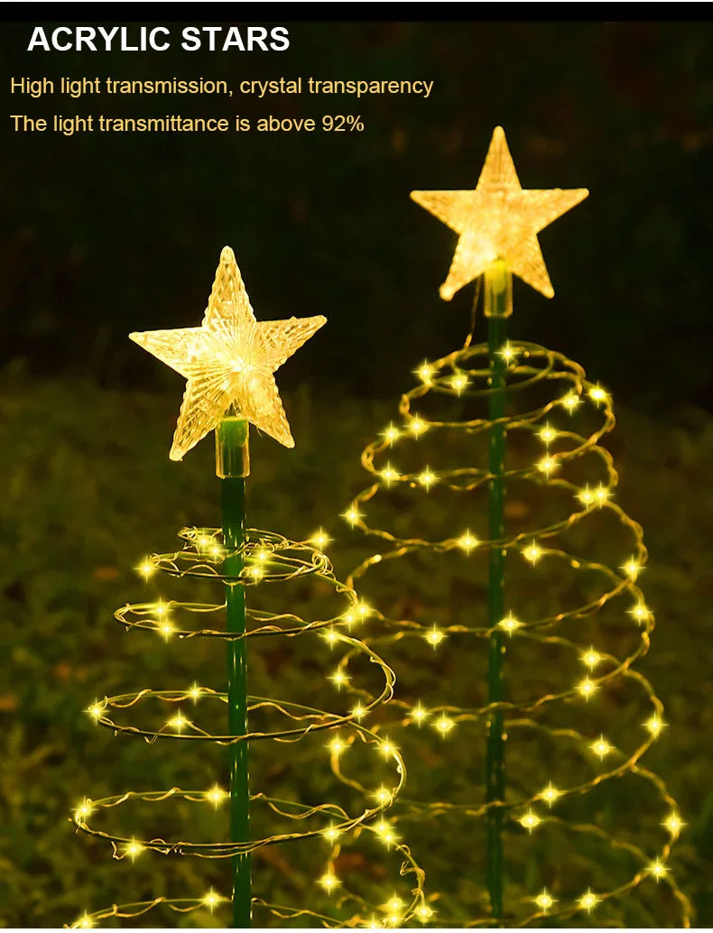 Solar Outdoor Christmas Light Tree