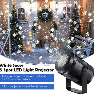 LED Snowflake Projector