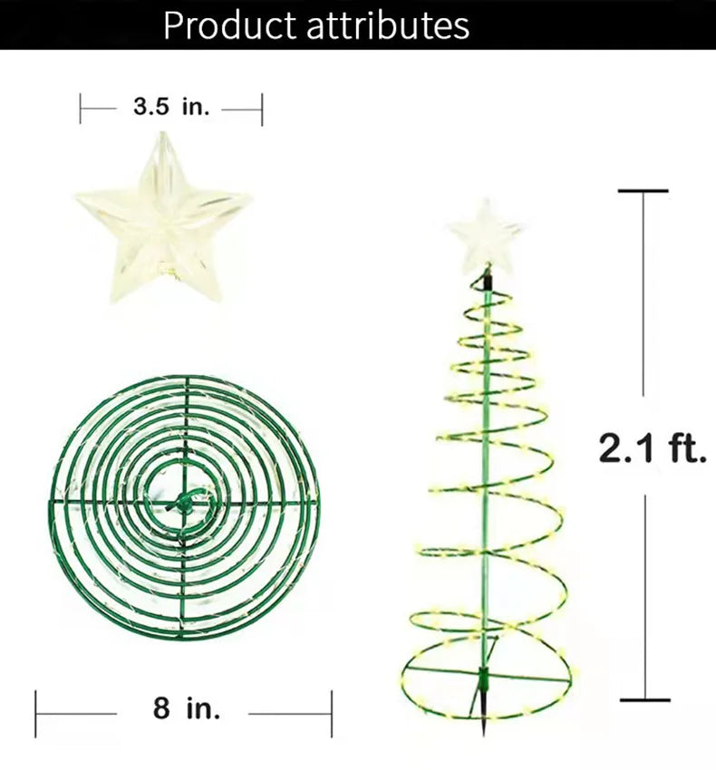 Solar Outdoor Christmas Light Tree