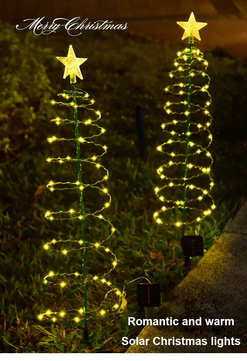 Solar Outdoor Christmas Light Tree