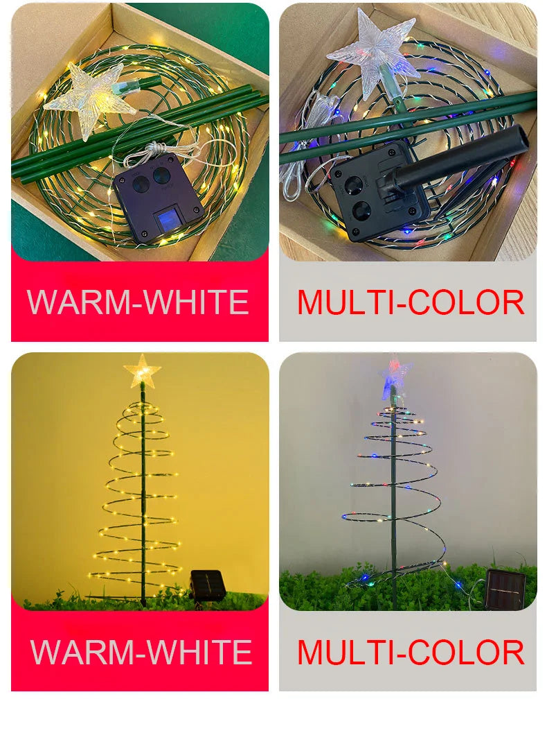 Solar Outdoor Christmas Light Tree