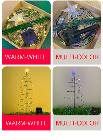 Solar Outdoor Christmas Light Tree