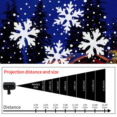 LED Snowflake Projector